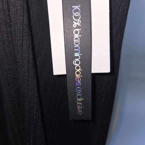 NEW FRENCH CONNECTION RIBBED BLACK DRESS. Bloomingdale's exclusive Size Xs - Picture 4 of 7